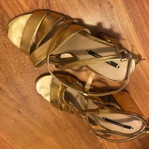 Gold Zara Sandals